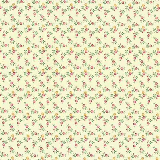 Super Tiny Red and Orange Floral Print Paper ~ Carta Varese Italy